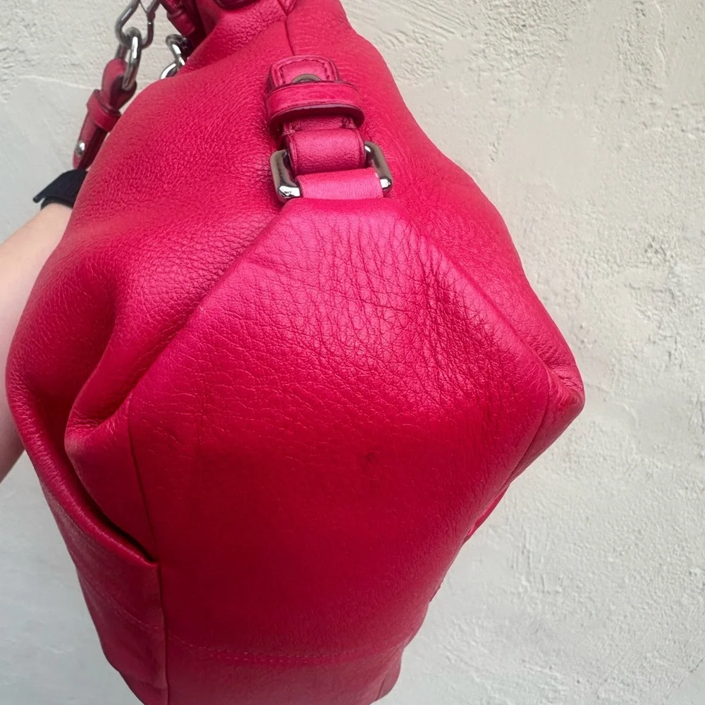 🌹Y2K Red Coach Brooke Leather Shoulder Bag 14142 🌹 - Picture 6 of 9